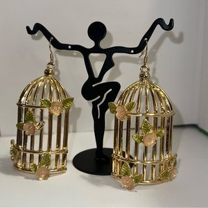 Floral Birdcage Earrings
